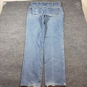 Cinch Mens Jeans 38x38 Light Wash Straight Leg Denim Distressed Pockets Casual